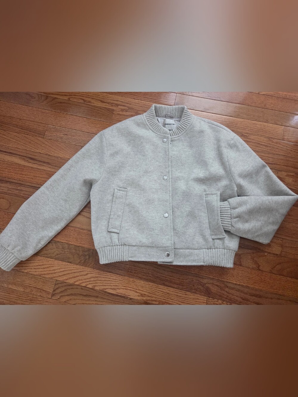 Industry Womens Bomber Jacket - Soft Ribbed Collar